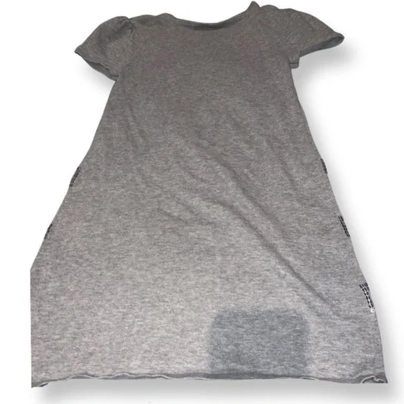 Children’s Place Girls Grey Gray Silver Sequin T Shirt Dress Girls Size 7/8 - Picture 5 of 8